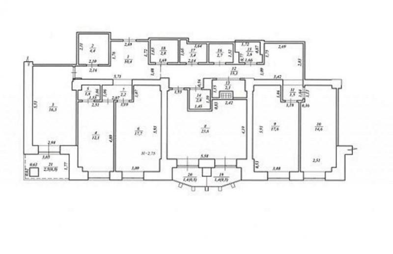 Продаётся 5-к квартира, 153 м²,  2/14 эт Планировка квартиры: общая 153/ жилая 76/ кухня 23