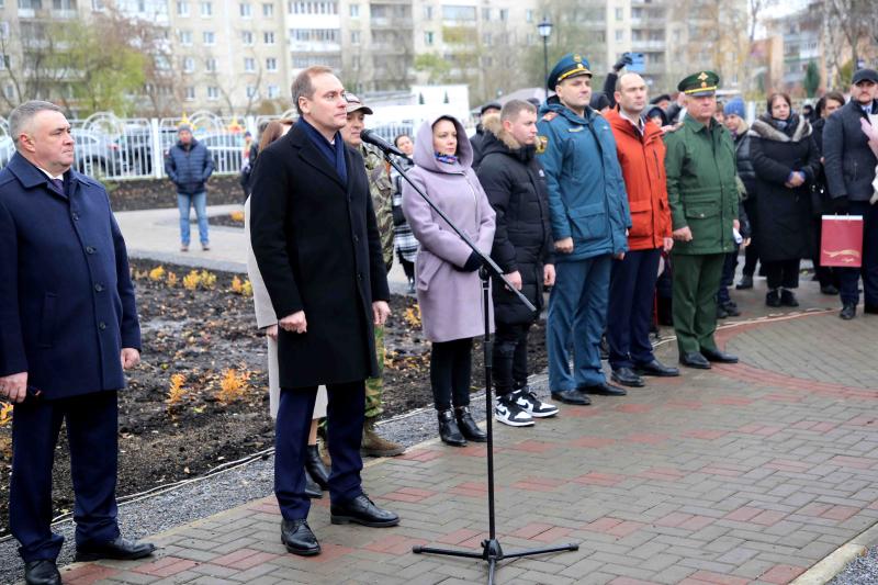 Начальник Управления Росгвардии по Республике Мордовия принял участие  в открытии Сквера защитникам Донбасса