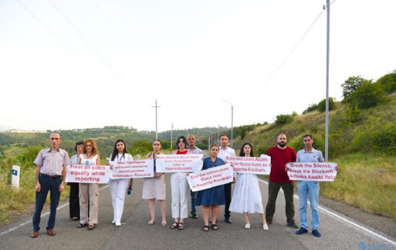 Журналисты Нагорного Карабаха (Арцаха) обратились к участникам Глобального медиафорума в оккупированном Азербайджаном в городе армянском Шуши. ВИДЕО