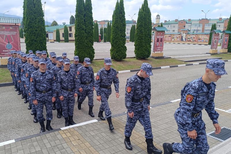 Новобранцы из Чеченской Республики пополнили ряды полка Росгвардии в Ведено