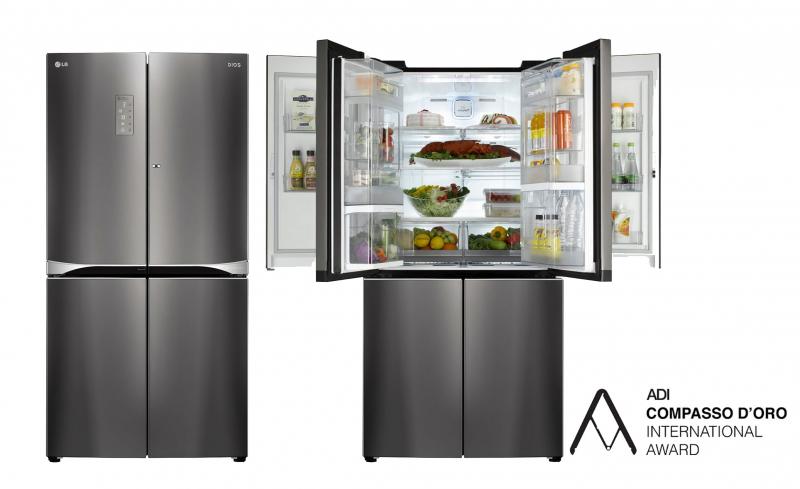 Холодильник LG с функцией двойной двери-в-двери (Dual Door-in-Door) удостоен престижной итальянской награды в области дизайна