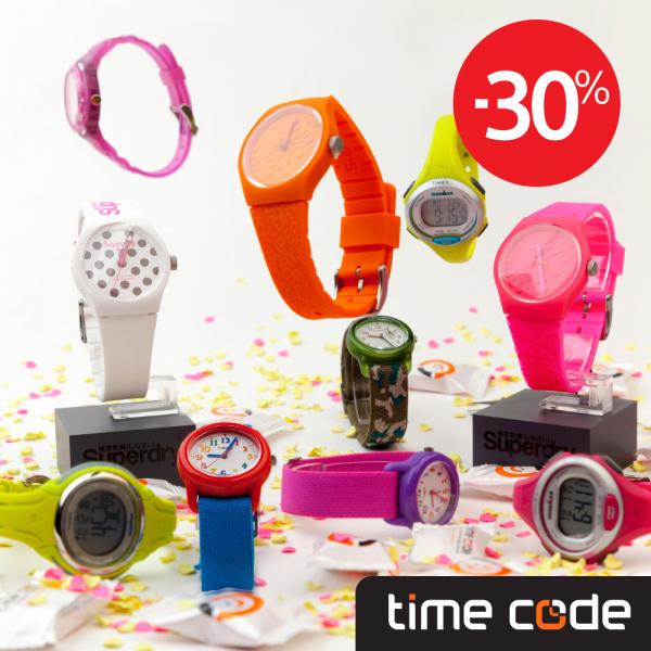 Акция на наручные брендовые часы в Time Code!